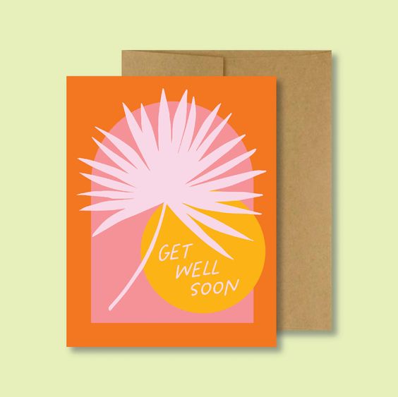 Get Well Soon Palm Tree Greeting Card
