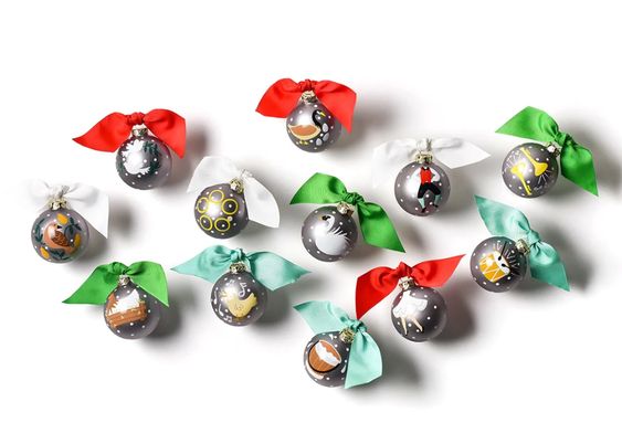 Coton Colors 12 Days of Christmas Ornaments - Set of 12