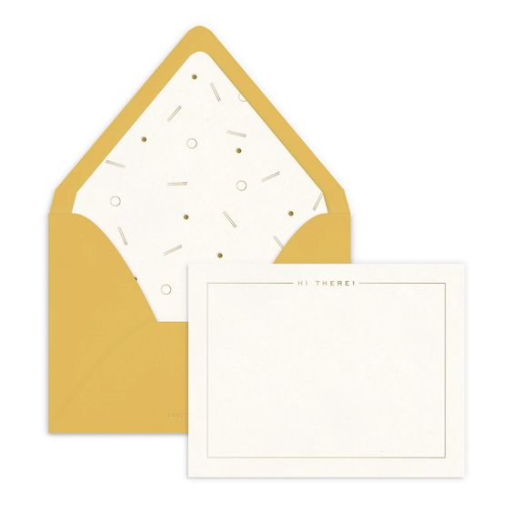 Hi There Yellow Luxe Lined Note Set