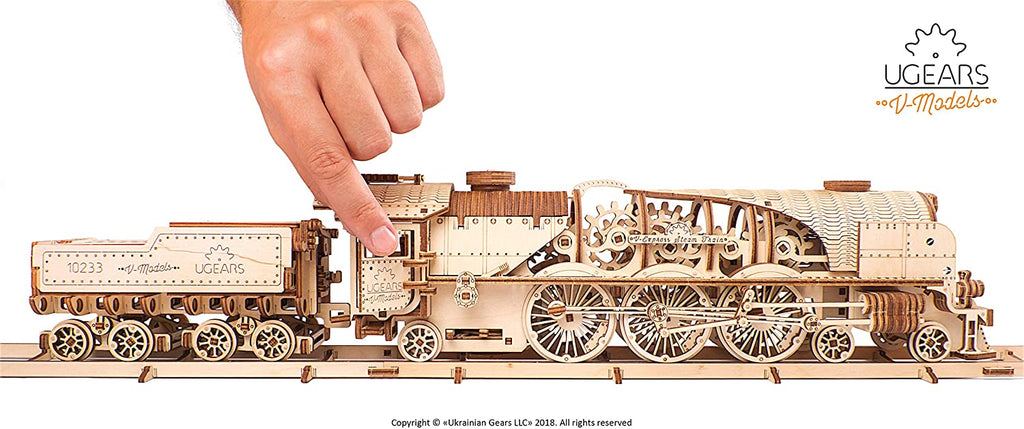 V-Express Steam Train 3D Wooden Model
