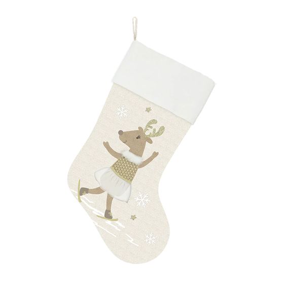 Skating Reindeer Stocking - Mon Ami