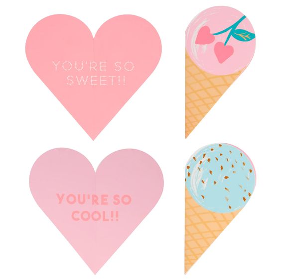 Ice Cream Valentine Cards