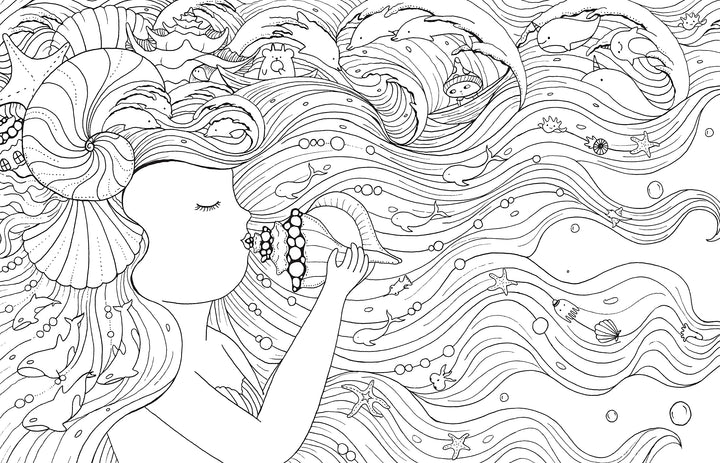 A Million Mermaids Coloring Book
