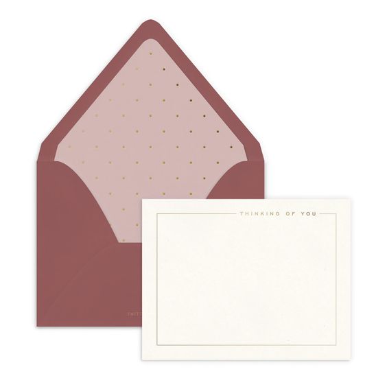 Thinking of You Rose Luxe Lined Note Set