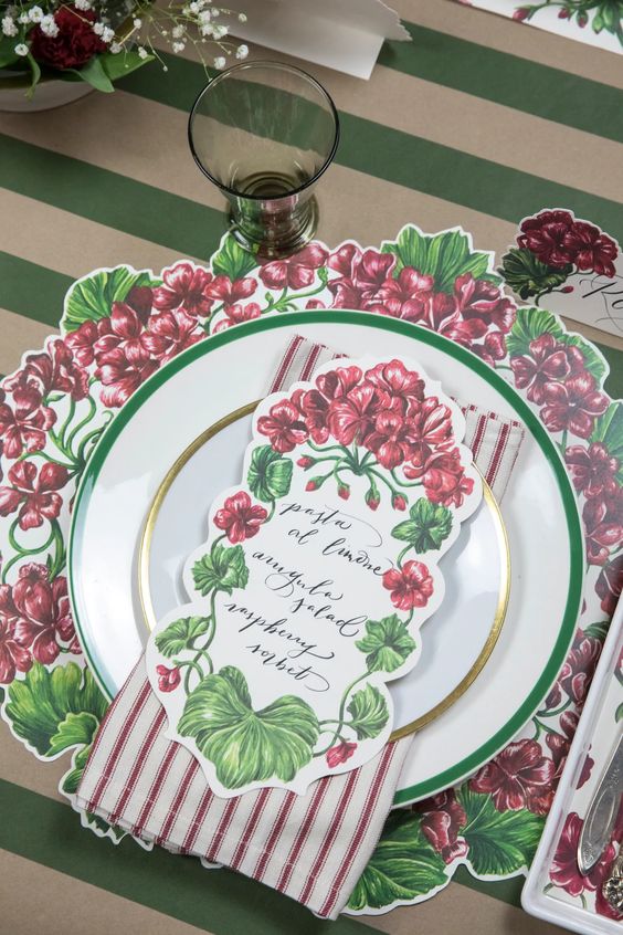 Die-Cut Geranium Placemat