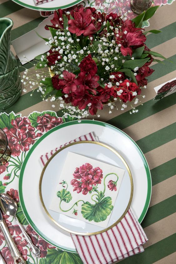 Die-Cut Geranium Placemat