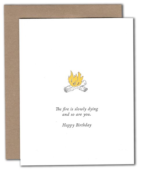 Dying Fire Birthday Card