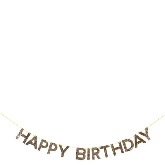 Gold Happy Birthday Garland