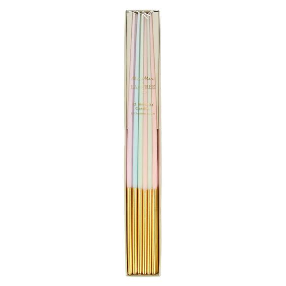 Ladurée Paris Gold Dipped Tall Tapered Candles 