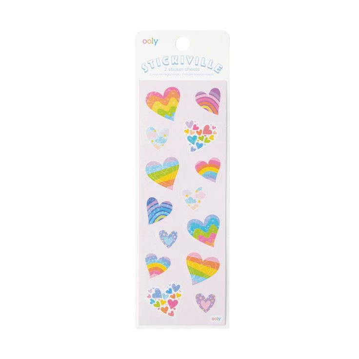 Stickiville Stickers: Rainbow Hearts