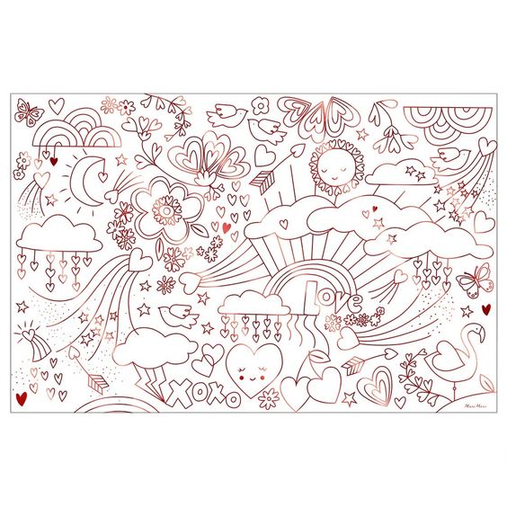 Valentine Coloring Poster