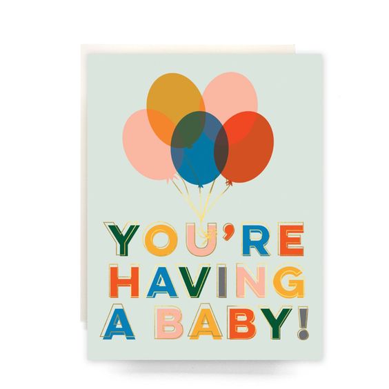 Balloons Baby Greeting Card