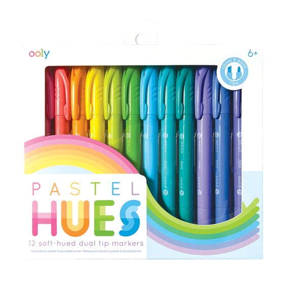 Pastel Hues Dual Tip Markers - Ooly