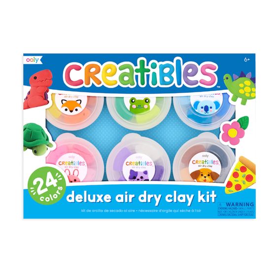 Creatibles Deluxe Air Dry Clay Kit - Set of 24 Colors - Ooly