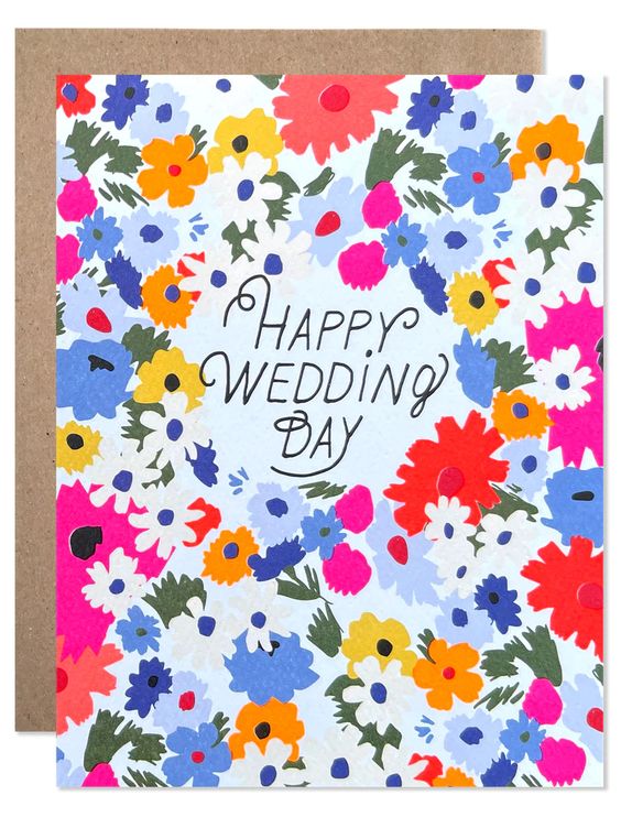 Happy Wedding Day Martha's Garden Card