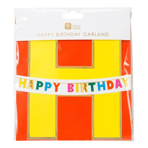 Rainbow Bright Happy Birthday Garland