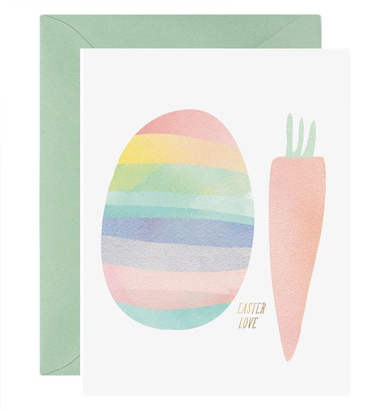 Egg + Carrot Easter Card