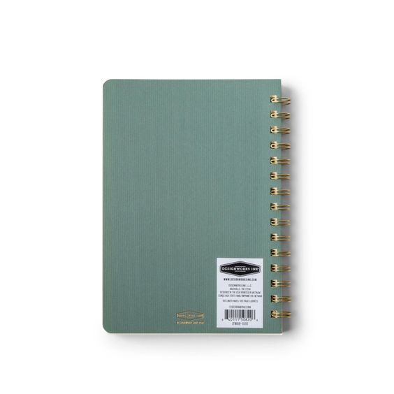 Textured Paper Twin Wire Notebook - Medium Juniper